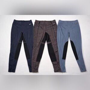 Kerrits Women’s Riding Tights Bundle | Size L | Knee Patch Equestrian | 3 Pairs